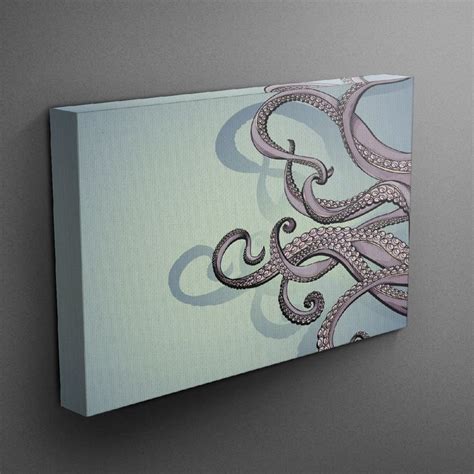 Octopus Gallery Wrapped Canvas Octopus Painting Octopus Wall Art