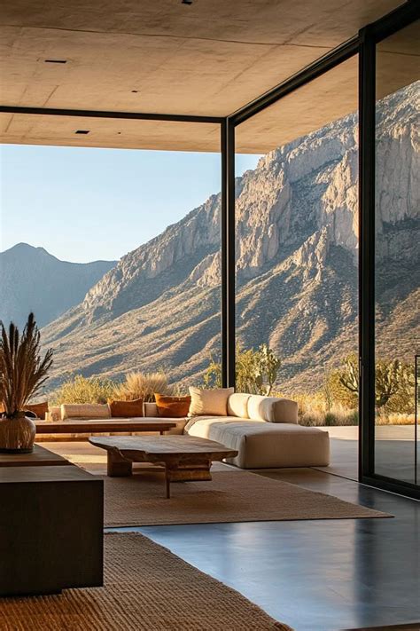 Modern Minimalist Home With Large Windows And Mountain Views Check Out