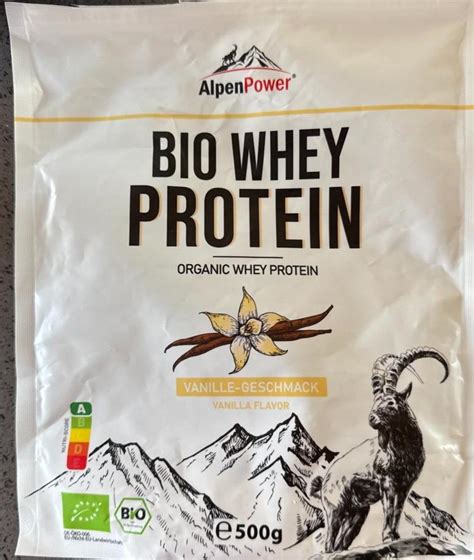 Bio Whey Protein Vanille Geschmack Alpen Power Kalorie Kj A Nutri N