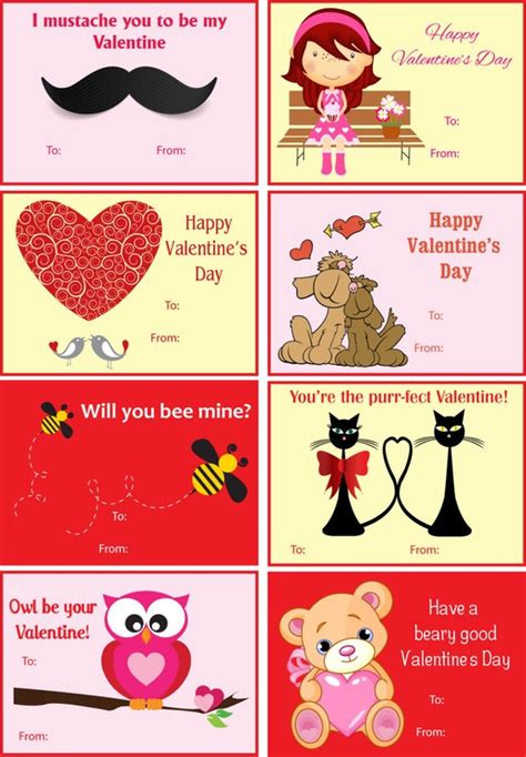 Valentine Day Printable Cards