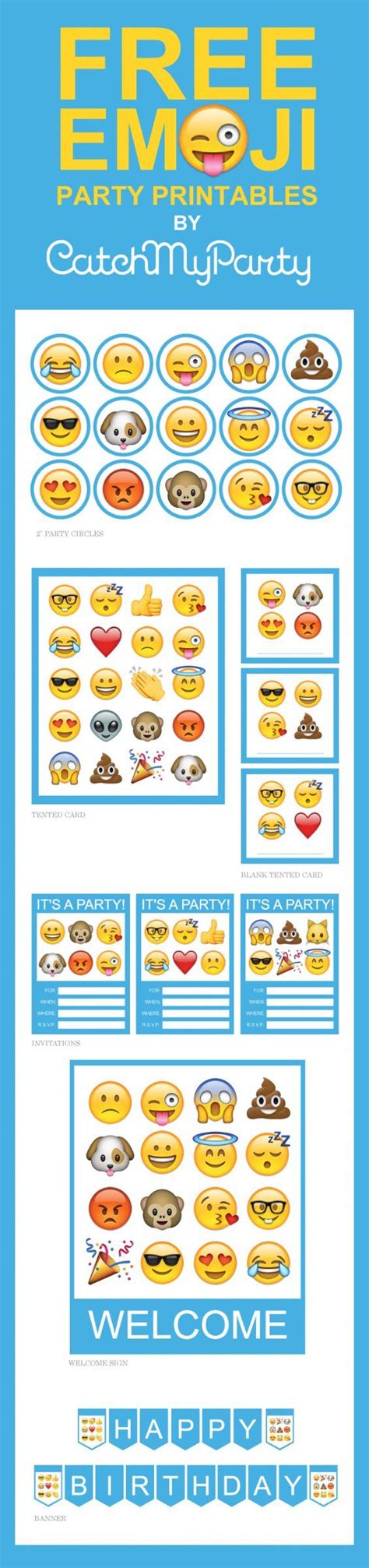 Free Emoji Party Printables FREE Printable A Z