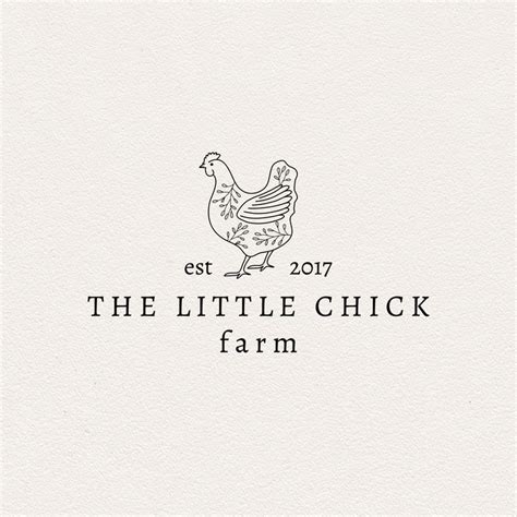 Premade Hen Logo Chicken Logo Chick Logo Farm Watermark Farmers Market