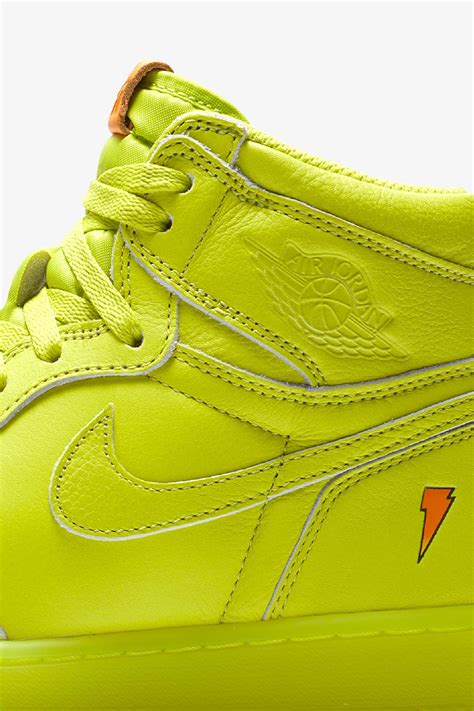 Air Jordan 1 High Gatorade "Lemon-Lime" – Data de lançamento. Nike SNKRS