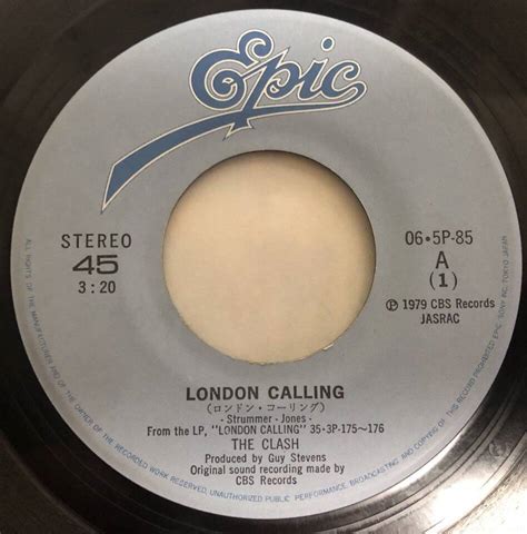 7inch The Clash London Calling Epic 06 5P 8579 Japan Press