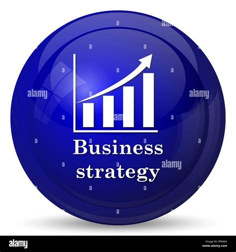 Business Strategy Icon Internet Button On White Background Stock Photo