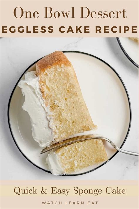 Easy Vanilla Eggless Sponge Cake That Has No Milk No Eggs No Butter