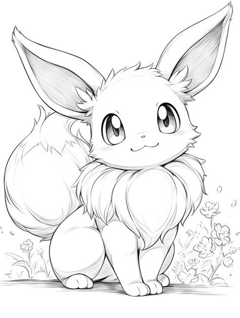 Eevee Coloring Page Pokemon Drawings Coloring Book Art Pokemon