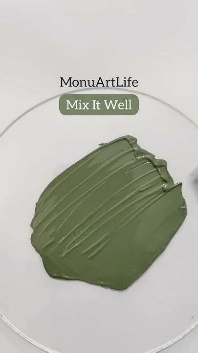 Olive Green Color Mixing Tutorial Monuartlife Painting Ytshorts