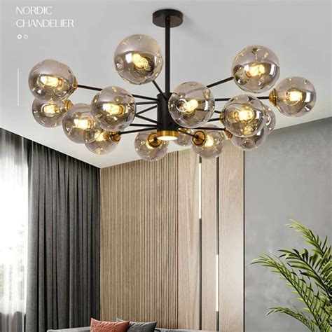 Nordic Modern Led Chandelier For Villa Living Room Bedroom Luxury