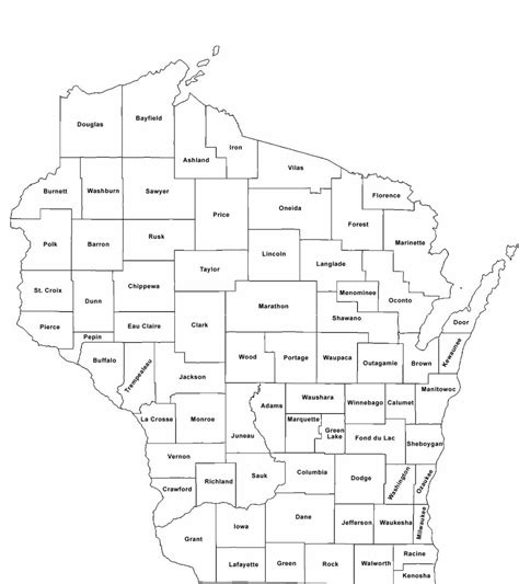 County Maps For Wisconsin