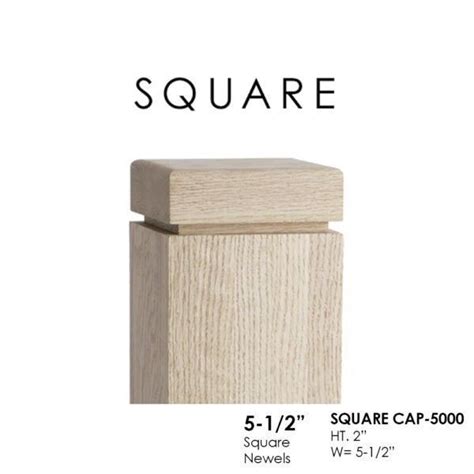 White Oak Square Cap Top Cap For Wood Newel Posts Wo Square