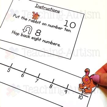 Number Line Math Task Cards For Spring Activities Teaching Autism