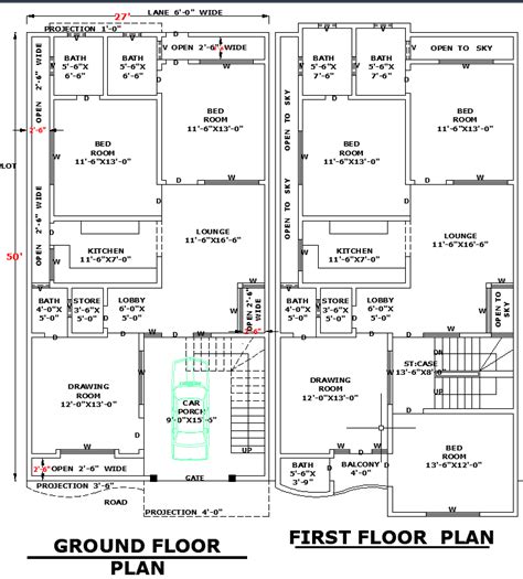 X Home Architectural Plan Autocad Dwg Layout Cadbull