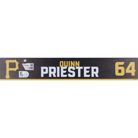 quinn priester pittsburgh pirates fanatics authentic player issued