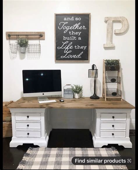 Farmhouse Desk Cozy Home Office Home Office Space Farmhouse Office