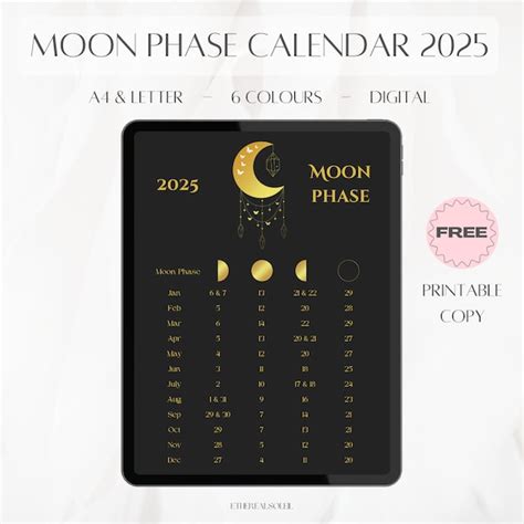 Free Printable Moon Phase Calendar 2025 Olympics Halona Moon