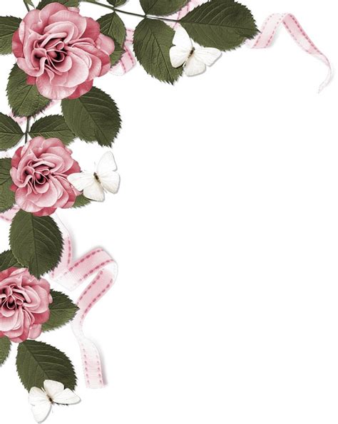 Floral Wallpaper Border Clip Art Borders Pink Roses