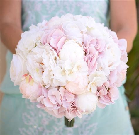 Pink White Bouquet Wedding Flowers Hydrangea Pink Wedding Flowers