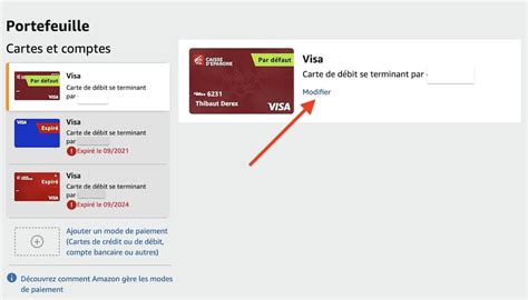 Comment supprimer une carte bancaire sur Amazon