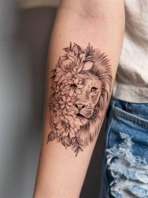 Design Lion Flower Tattoos Today Media Rpgsite