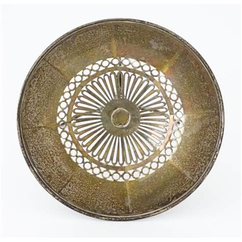 A Silver Bon Bon Dish With Pierced Decoration Raised On Tripod Base