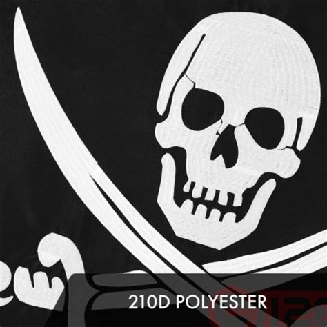 G Pirate Jolly Roger Swords Embroiderd Flag D X In X In