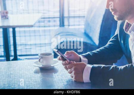 Close Up Of Businessman With Smartphone Stock Photo Alamy