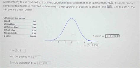 Solved A Competency Test Is Modified So That The Proportion Of Test