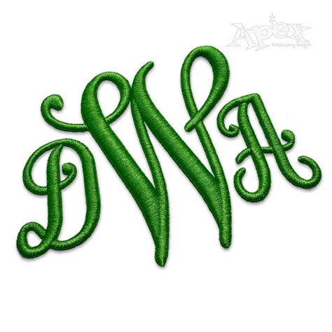 Watkins D Puff Embroidery Font Digitized By Apex