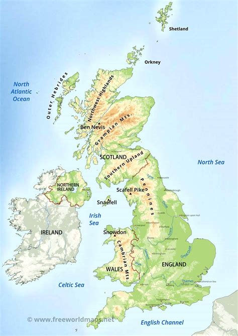 Map Of Uk Geography