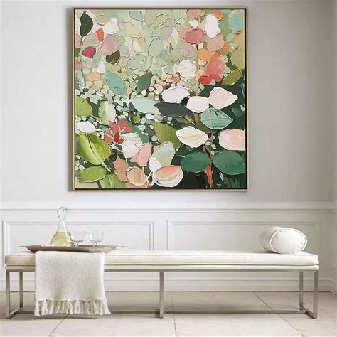 Hand Paint Large Original Flower Oil Painting On Canvas Abstract Flower