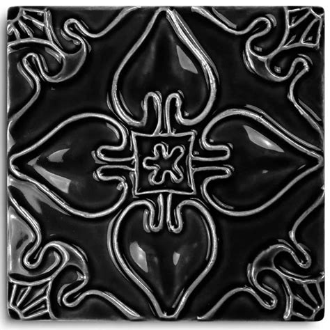 Black Theia Ornate Pattern Tile X Tile Patterns Artisan