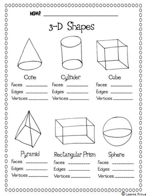 S 3D Shapes Worksheets In 2025 Geometry Worksheets Teaching Math