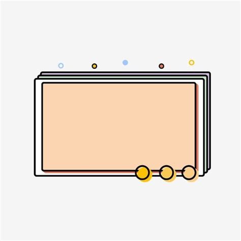 Memphis Minimalist Line Cartoon Cute Border Box Dialog Png Y Psd