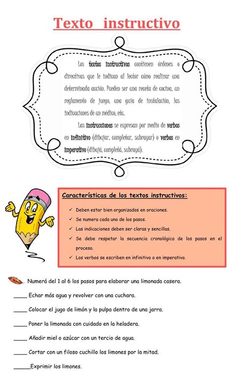 Texto Instructivo Texto Instructivo Para Ni Os Caracteristicas Del