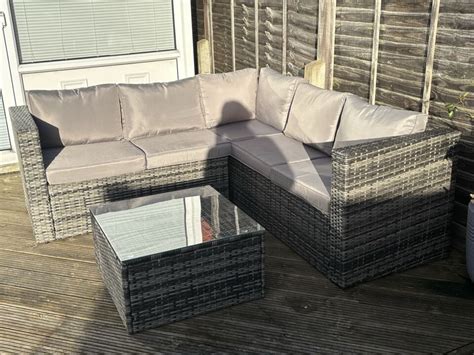 Vancouver Seater Grey Rattan Corner Sofa Patio Set Ebay