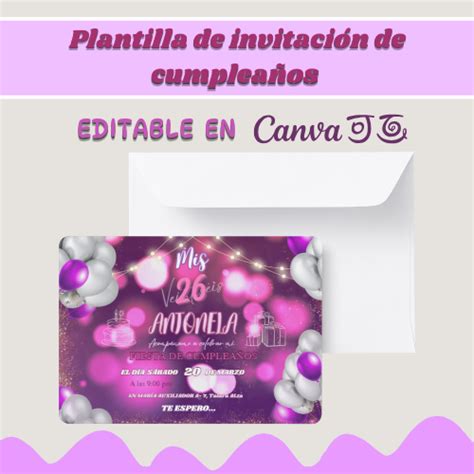 Plantilla Editable De Invitaci N De Cumplea Os Yahaira Castillo