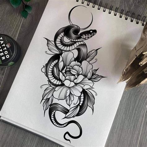 Snake And Flower Tattoo Media Rpgsite