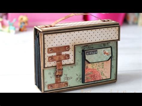 Tutorial scrapbooking Album maleta YouTube ミニスクラップブック ミニアルバム