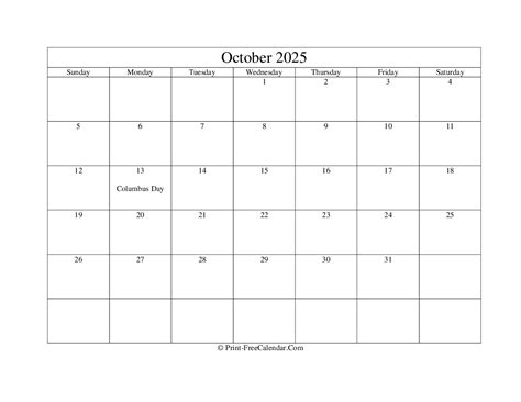 Calendar October Through December 2025 Anthony C Hines