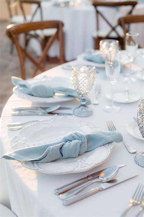 The Most Elegant Wedding Table Setting Ever Blue Beach Wedding Beach