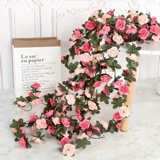 Corrente De Rosas E Folhagem Para Decora O Na Parede Tf