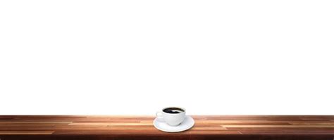 Premium Photo Coffee Cup On White Plate On Wooden Table