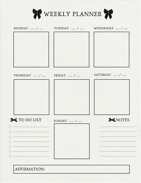 Weekly Planner Canva Template Witchyplanners Daily Planner Template