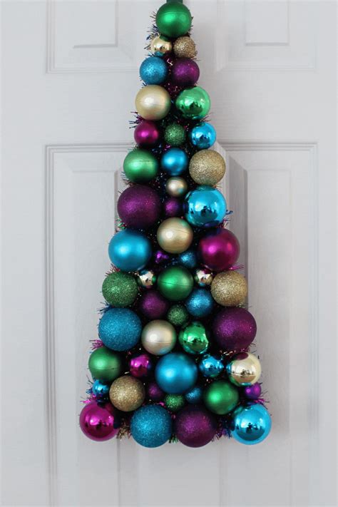 Table Top Or Hanging Inch Jewel Tone Bauble Tree Christmas Tree