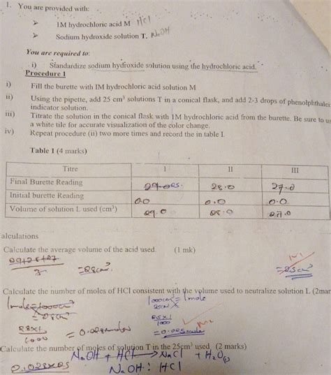 You Are Provided With M Hydrochloric Studyx