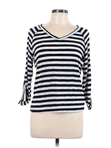 Ellen Tracy Women Black Sleeve Top L Ebay