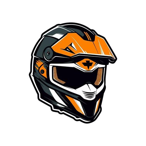 Motocross Logo Helmet Vector Clip Art Illustration Motocross Logo