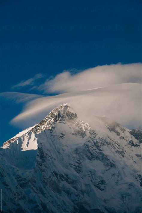 Mt Cho Oyu Majestic Peak In Sagarmatha National Park