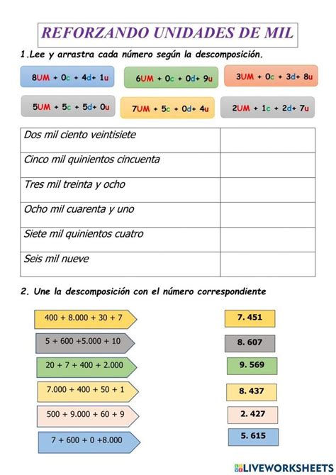 Actividades De Unidades De Mil Para Ni Os B Squeda De Google